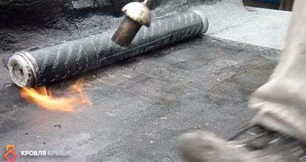 Нагрев нижнего слоя газовой горелкой